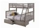 Solid Wood Bunk Bed - Nootka - Twin over Full - Grey